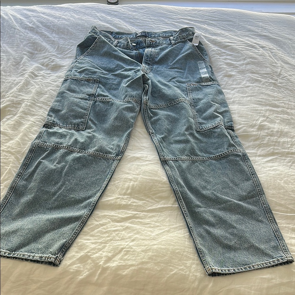 Men's Blue Jeans - baggy, streetwear